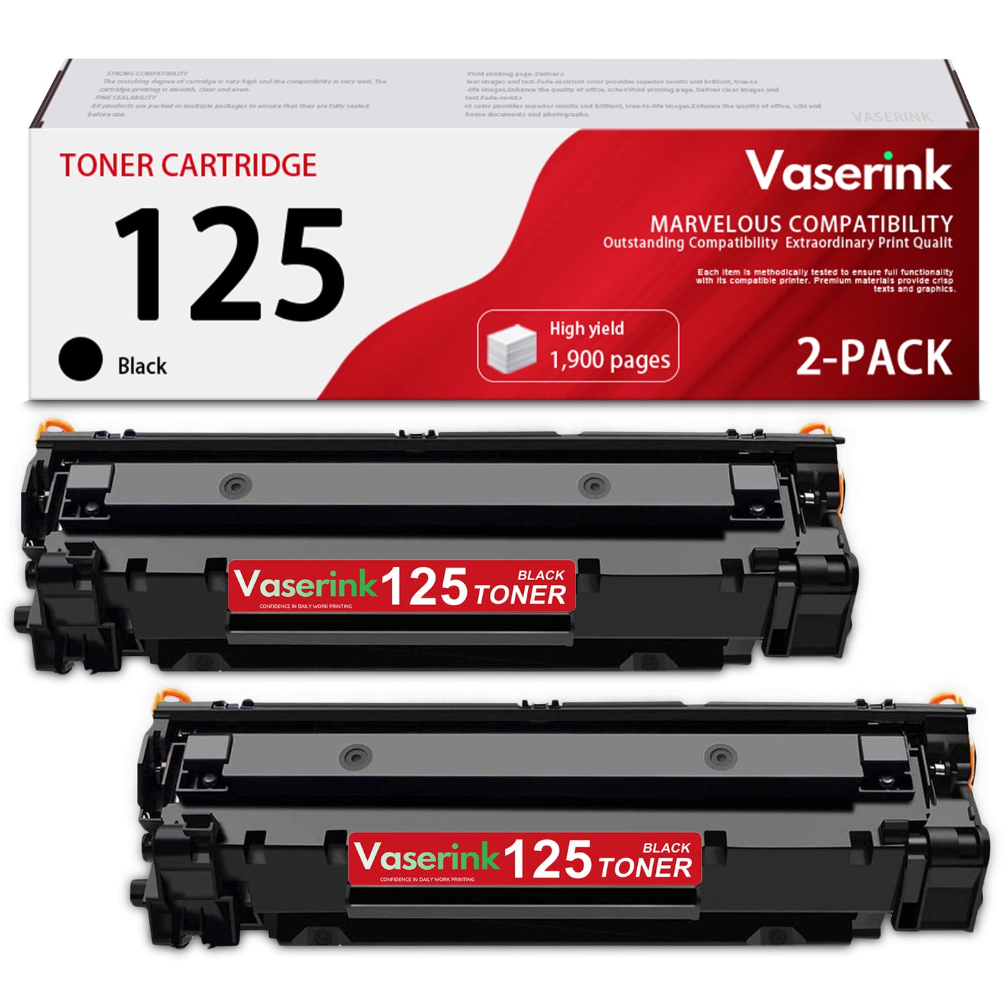 (2 Pack, Black) High Yield 125 Toner Cartridge Replacement for Canon ImageCLASS MF3010 Printer Ink